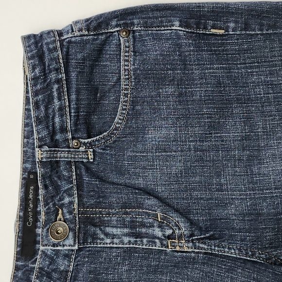 Calvin Klein Women's Denim Jeans Bootcut Double Stone Wash Blue Stretch Size 10 - Picture 3 of 15